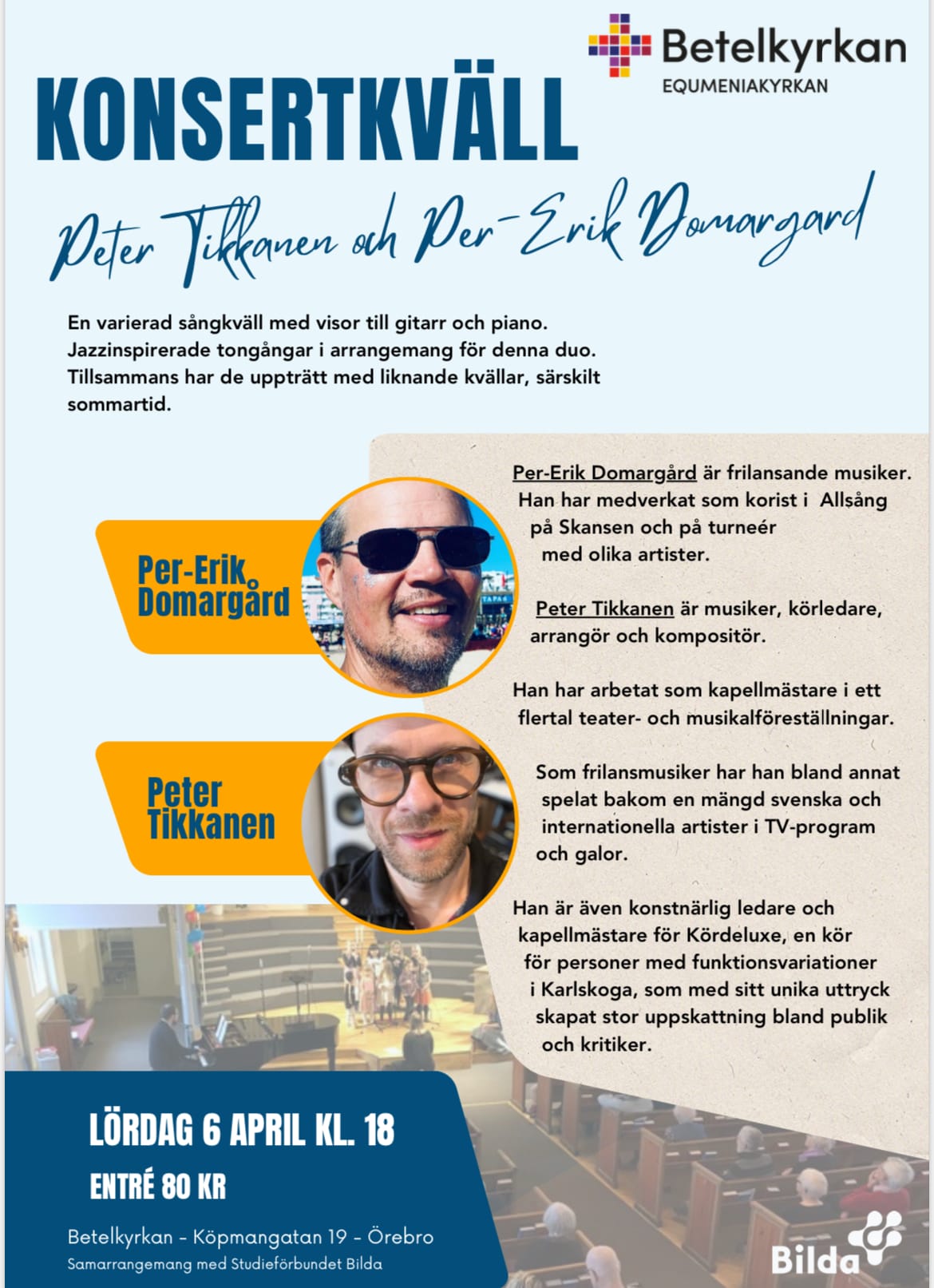 Konsert med Domargård och Tikkanen