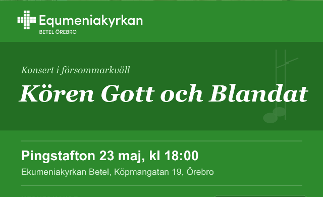 Konsert i försommarkväll med Kören Gott och Blandat